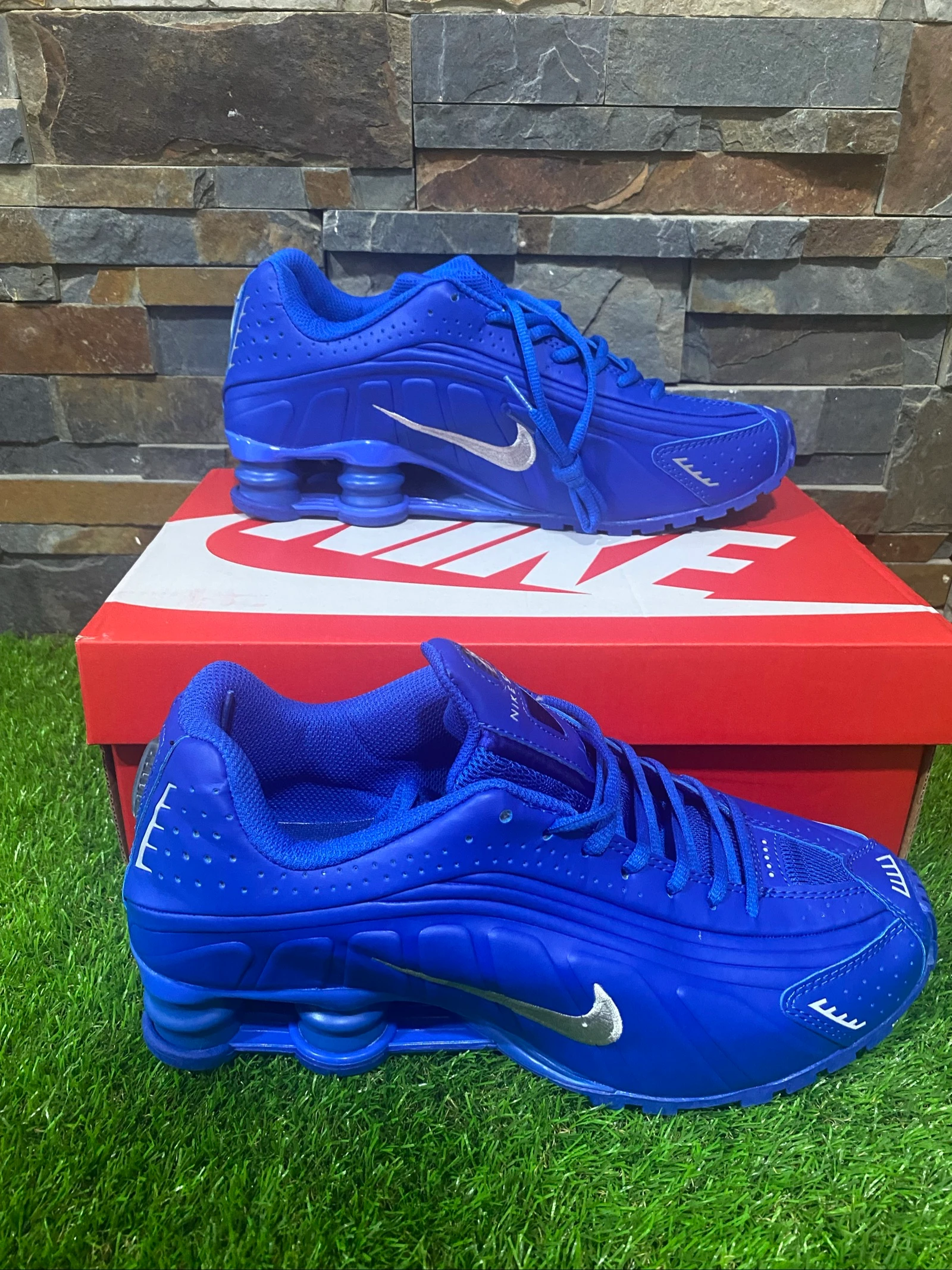 Nike Shox R4 Racer Blauw Metallic Zilver – photo 2